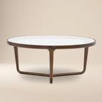 Table basse moderne en noyer pour salon