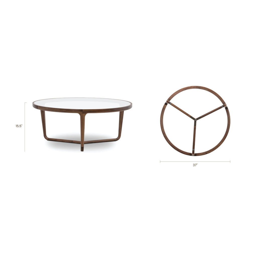 Modern Walnut Walnut Wood Coffee Table for Living Room