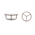 Table basse moderne en noyer pour salon