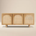 Modern Oak Oak Wood Sideboard with Storage for Dining Room or Entryway
