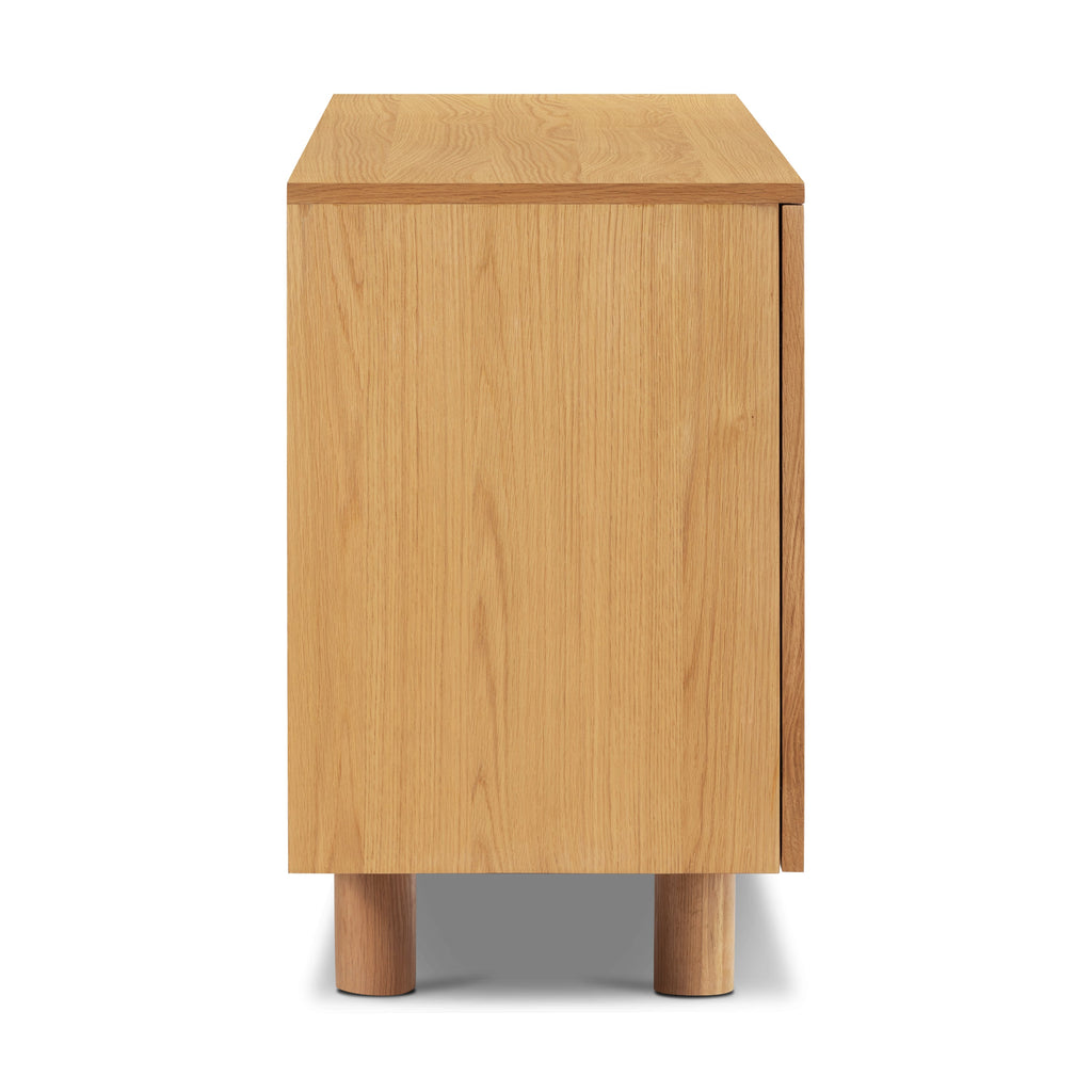 Modern Oak Oak Wood Sideboard with Storage for Dining Room or Entryway