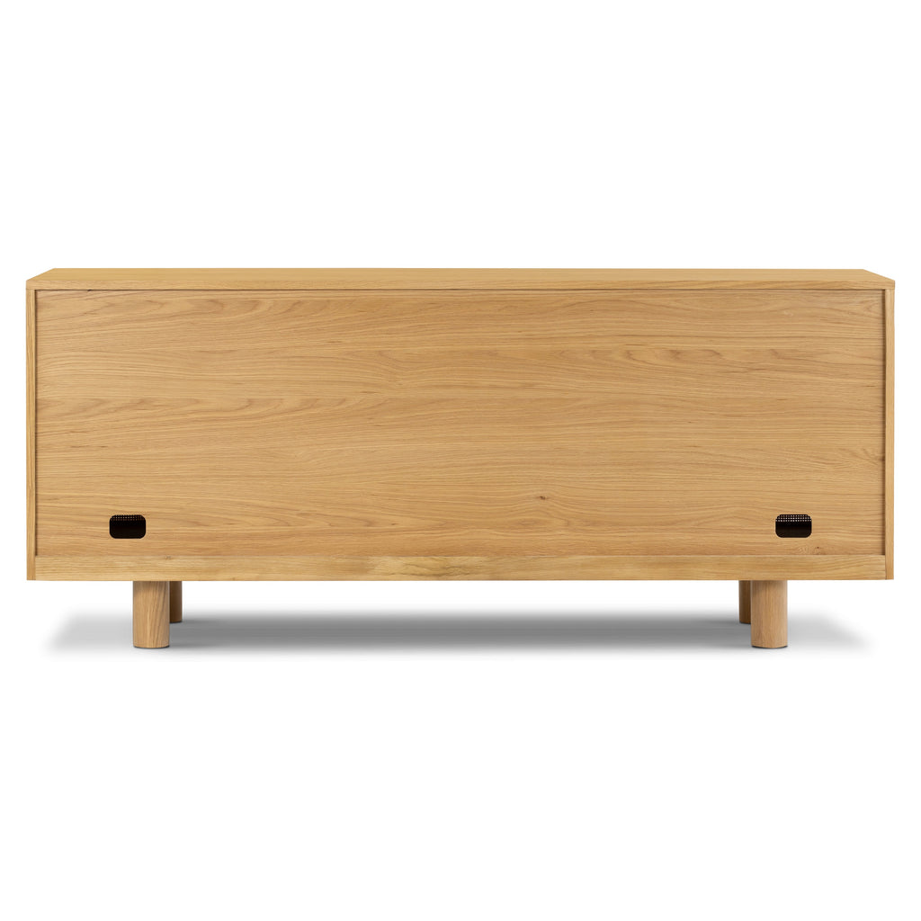 Modern Oak Oak Wood Sideboard with Storage for Dining Room or Entryway