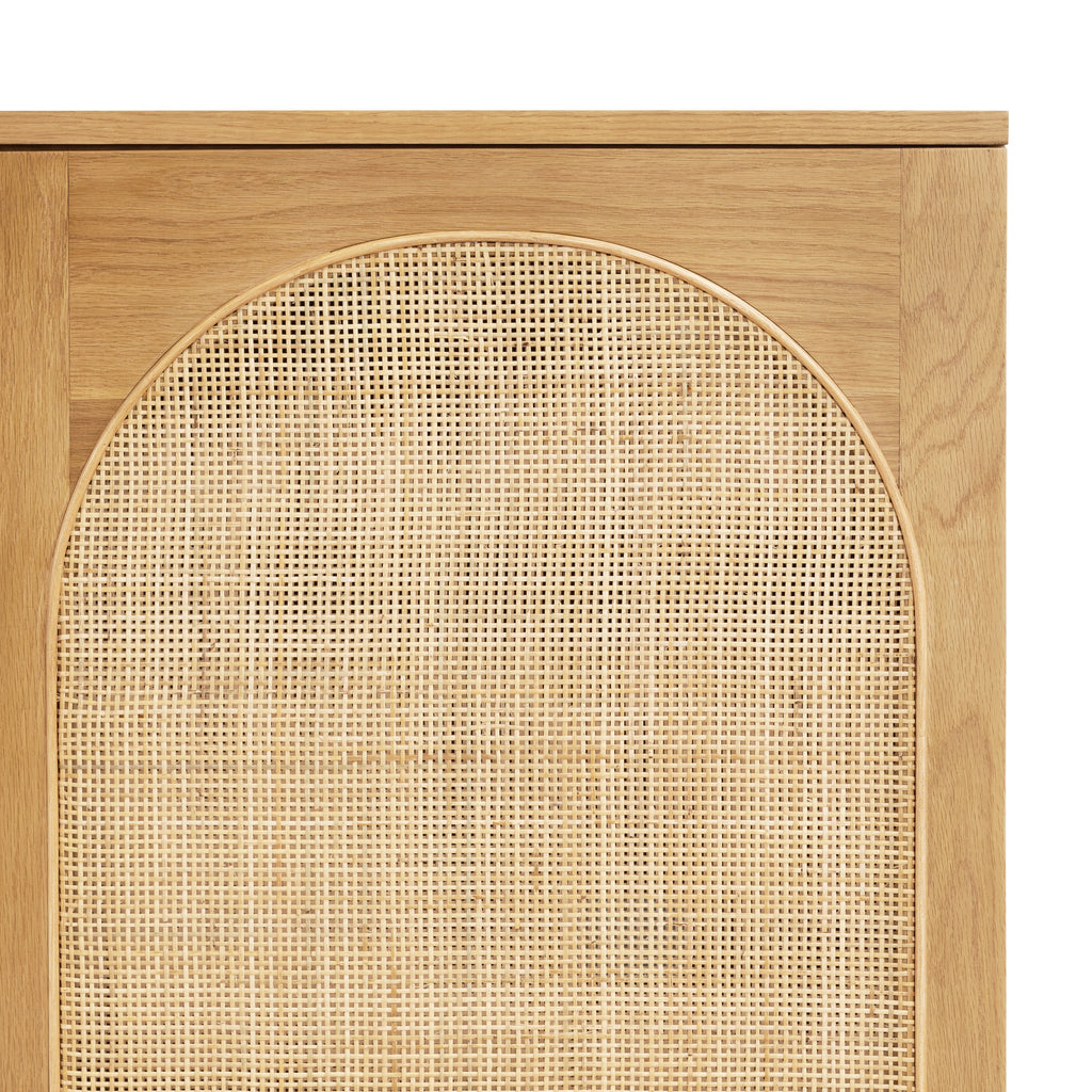 Modern Oak Oak Wood Sideboard with Storage for Dining Room or Entryway