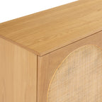 Bahut moderne en chêne avec rangement pour salle à manger ou entrée