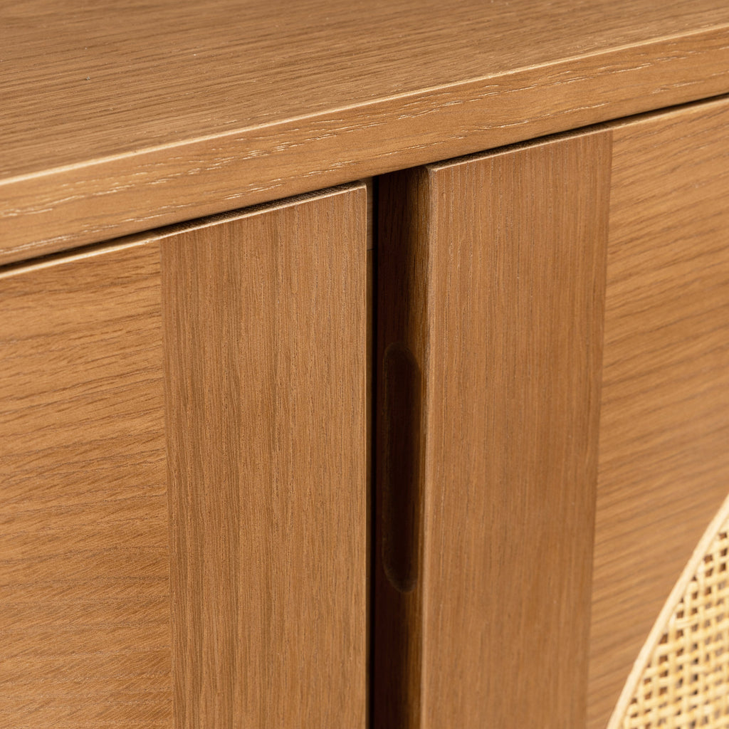 Modern Timber Brown Sideboard with Storage for Dining Room or Entryway