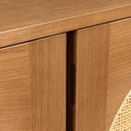 Buffet marron moderne en bois avec rangement pour salle à manger ou entrée