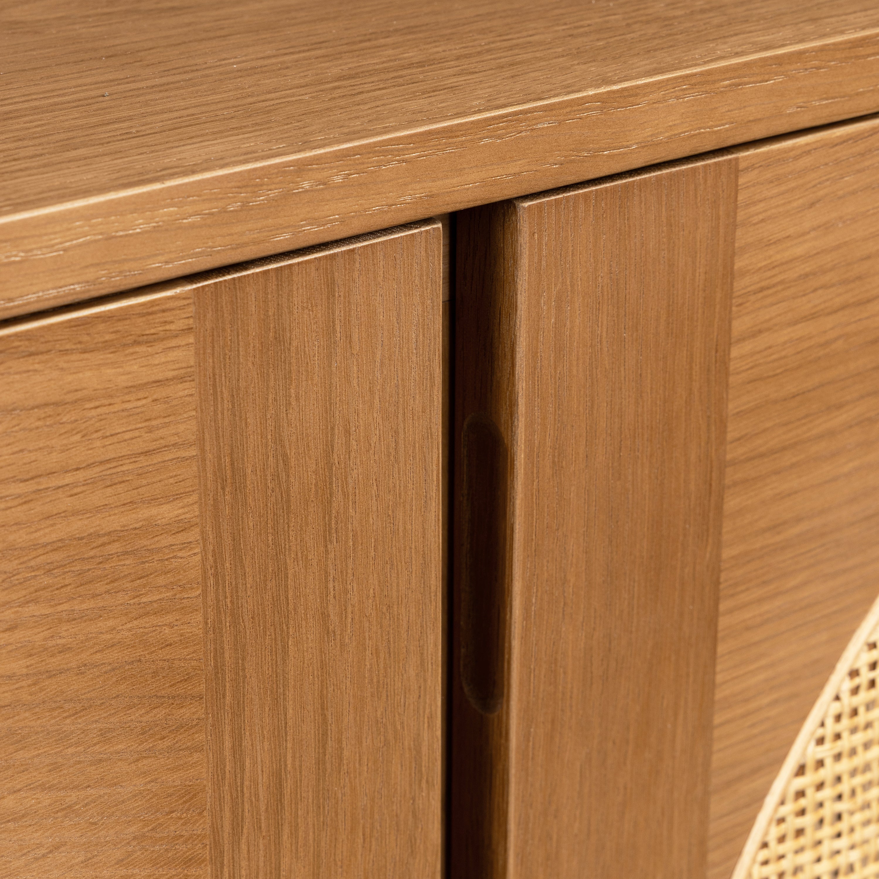Modern Timber Brown Sideboard with Storage for Dining Room or Entryway