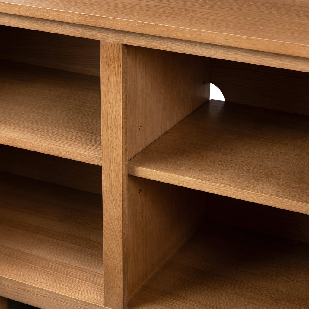 Modern Timber Brown Sideboard with Storage for Dining Room or Entryway