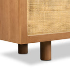 Buffet marron moderne en bois avec rangement pour salle à manger ou entrée