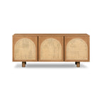 Buffet marron moderne en bois avec rangement pour salle à manger ou entrée