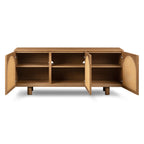 Buffet marron moderne en bois avec rangement pour salle à manger ou entrée