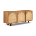 Buffet marron moderne en bois avec rangement pour salle à manger ou entrée