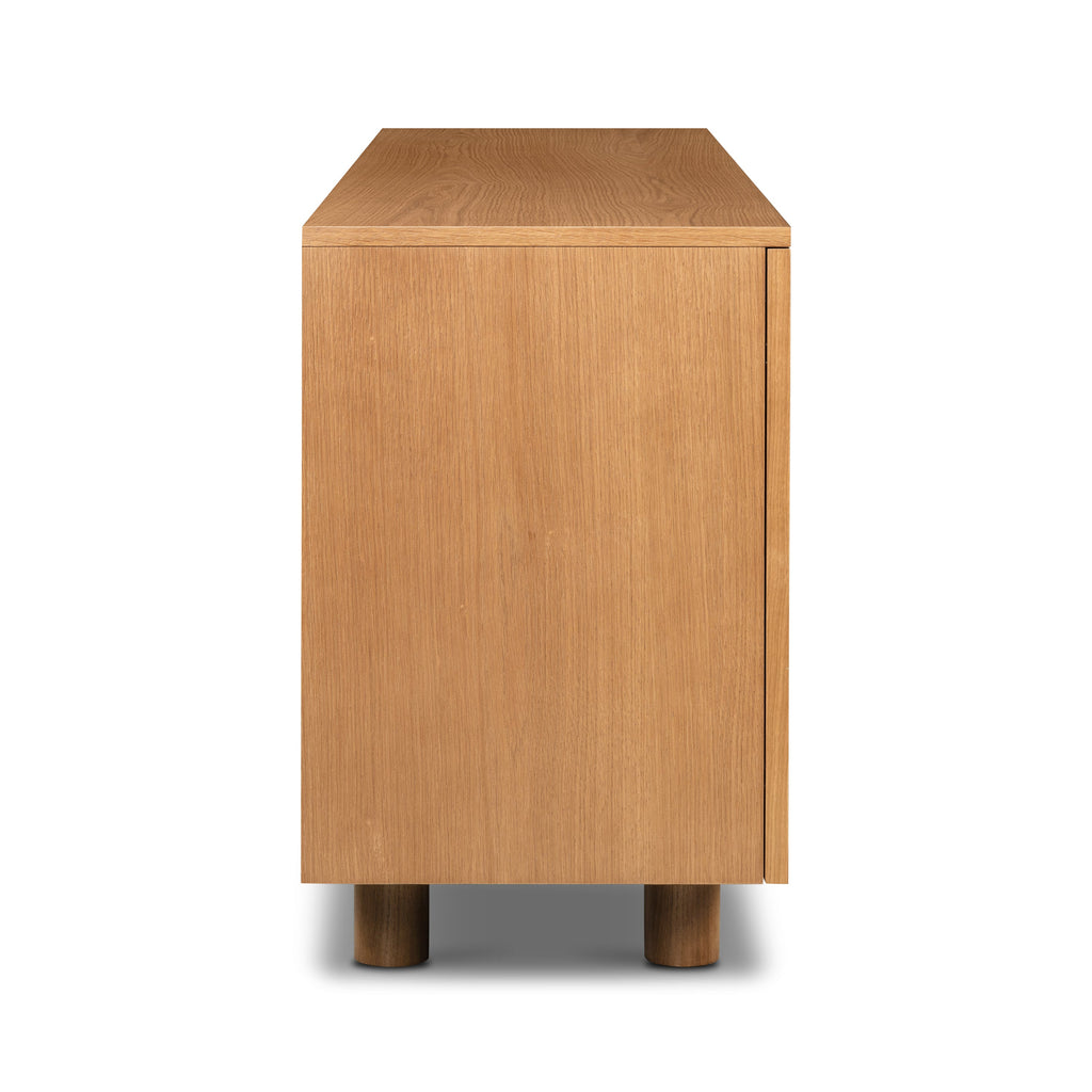 Modern Timber Brown Sideboard with Storage for Dining Room or Entryway