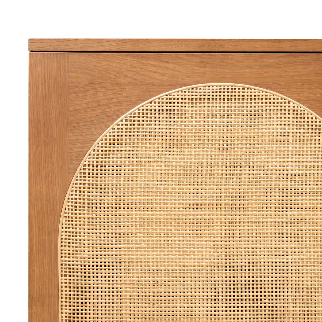 Modern Timber Brown Sideboard with Storage for Dining Room or Entryway