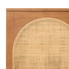 Buffet marron moderne en bois avec rangement pour salle à manger ou entrée