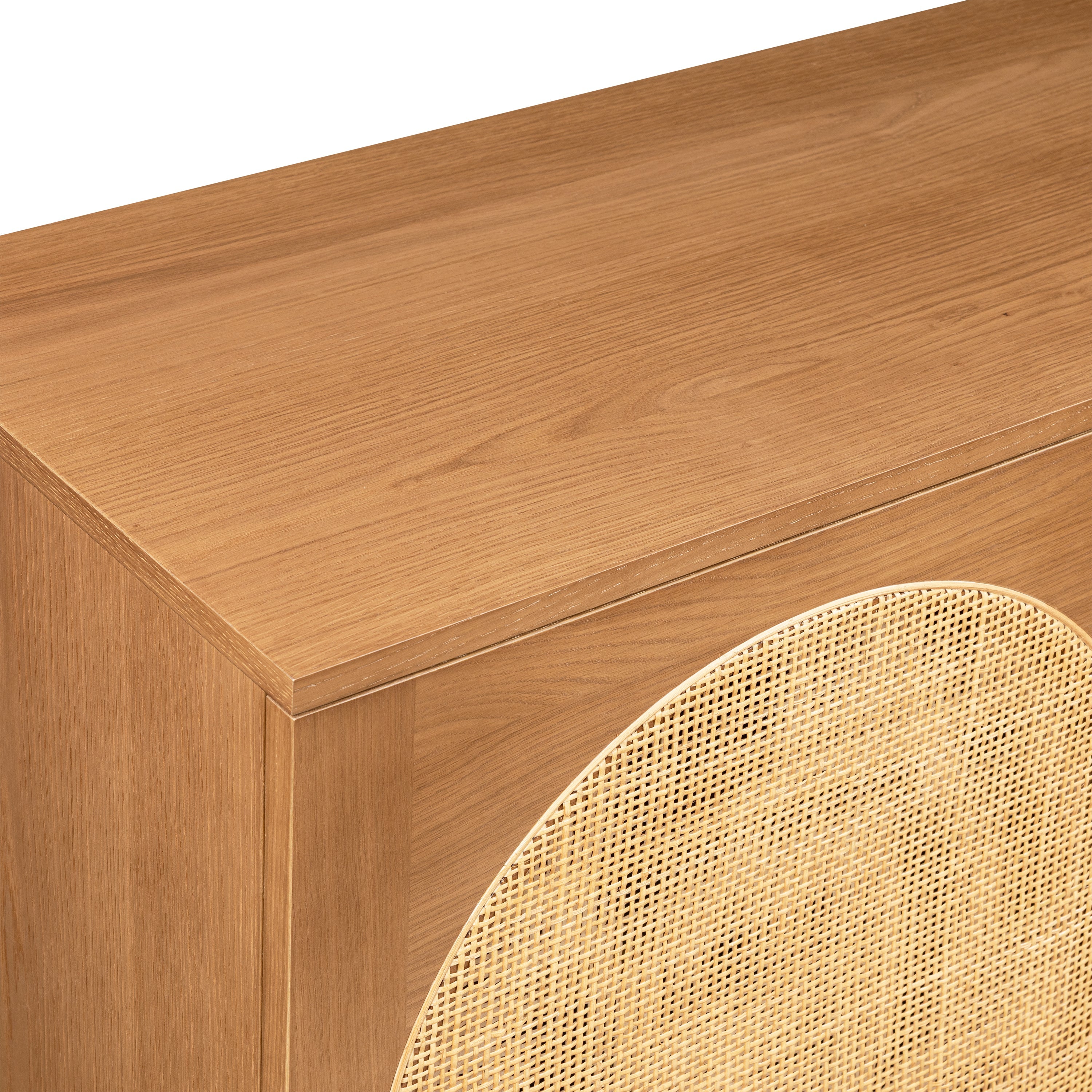 Modern Timber Brown Sideboard with Storage for Dining Room or Entryway