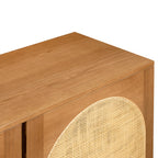 Buffet marron moderne en bois avec rangement pour salle à manger ou entrée