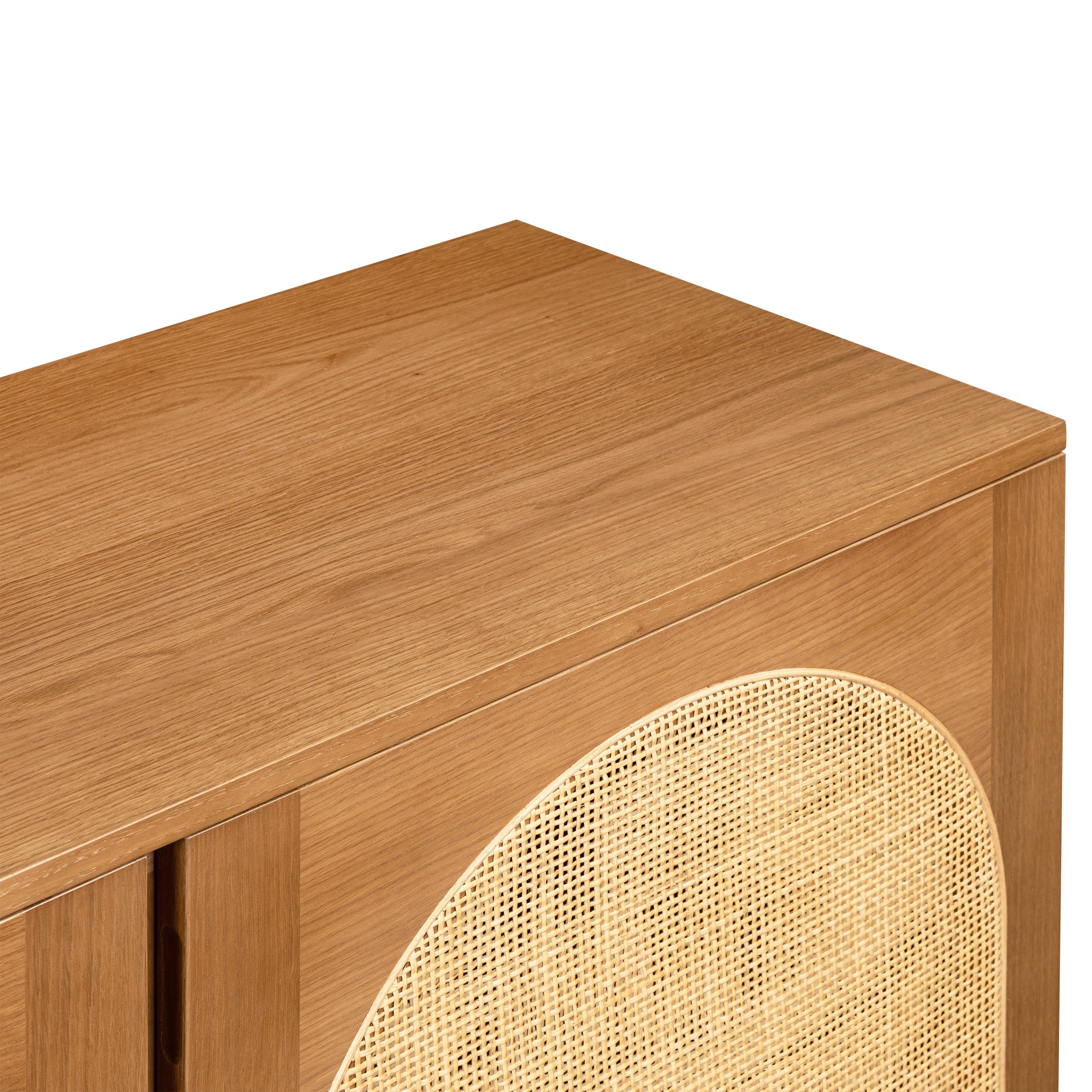 Modern Timber Brown Sideboard with Storage for Dining Room or Entryway