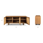 Buffet marron moderne en bois avec rangement pour salle à manger ou entrée