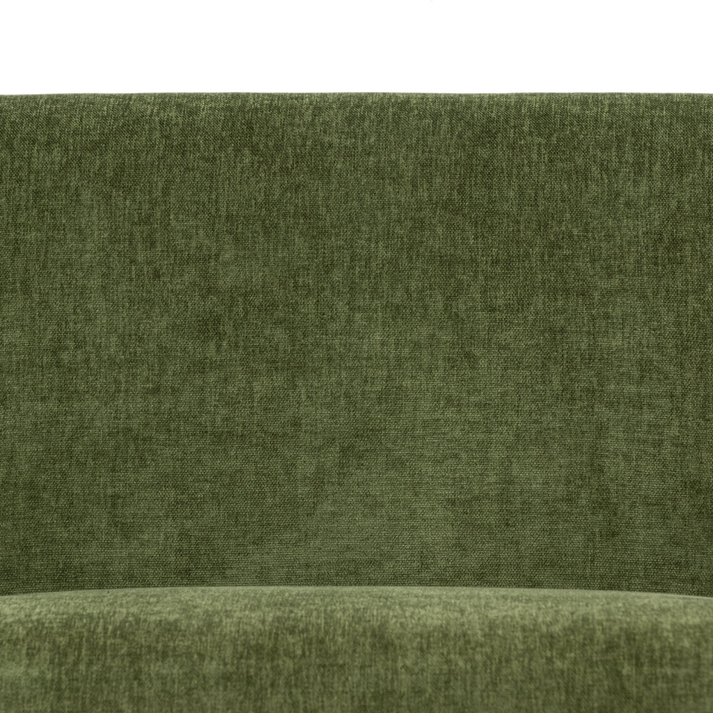 Modern Distressed Green Fabric Lounge Chair with Kiln-Dried Wood Frame