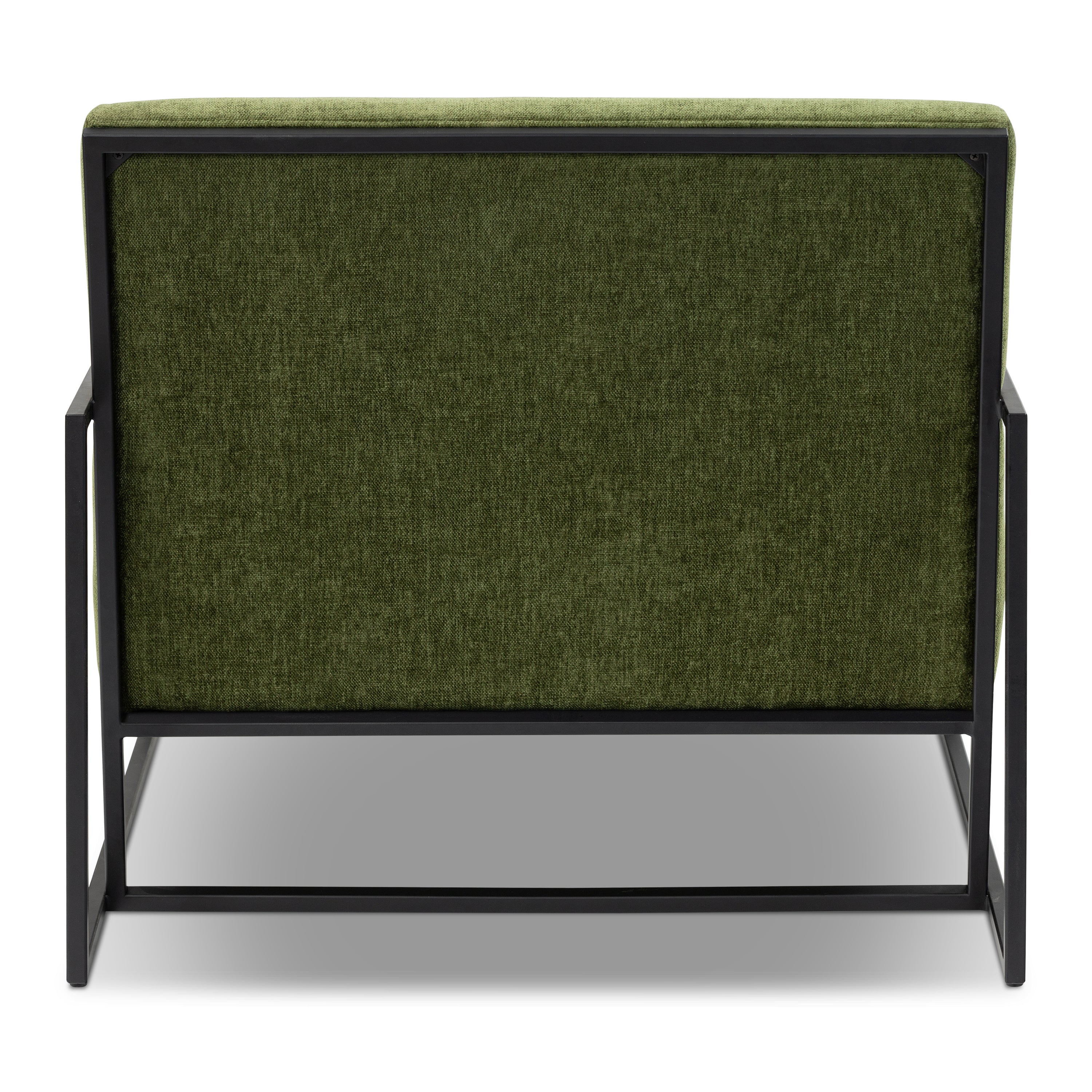 Modern Distressed Green Fabric Lounge Chair with Kiln-Dried Wood Frame