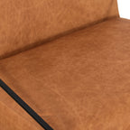 Fauteuil de salon moderne en cuir couleur cognac pour le salon