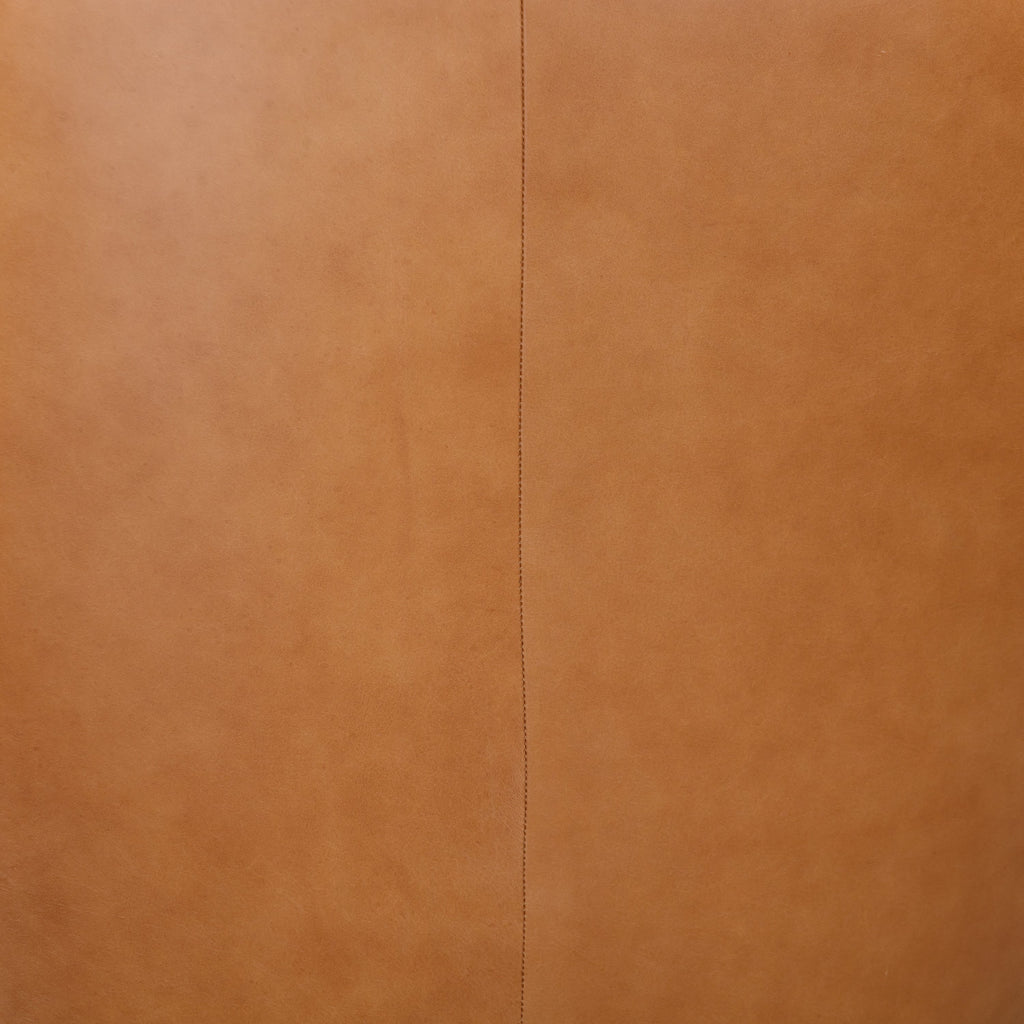 Modern Bourbon Tan Leather Leather Swivel Chair with Swivel Base