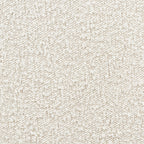 Fauteuil pivotant moderne en bouclé blanc cassé avec base pivotante