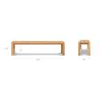 Banc de salle à manger moderne en chêne