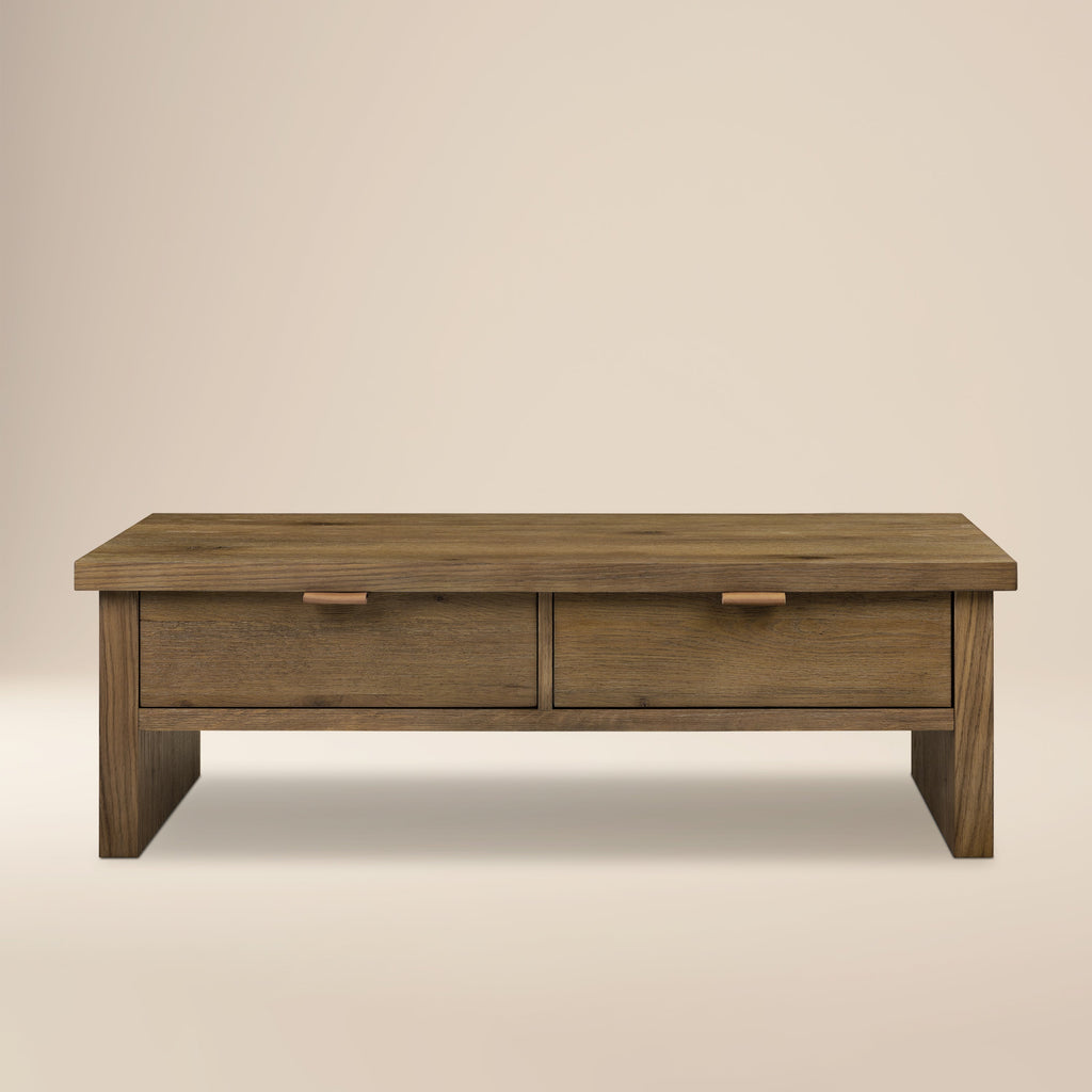 Modern Drift Oak Oak Wood Coffee Table for Living Room
