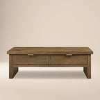 Table basse en bois de chêne Drift moderne pour salon