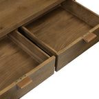 Table basse en bois de chêne Drift moderne pour salon