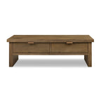 Table basse en bois de chêne Drift moderne pour salon
