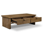 Table basse en bois de chêne Drift moderne pour salon