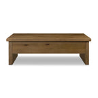 Table basse en bois de chêne Drift moderne pour salon