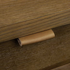 Table basse en bois de chêne Drift moderne pour salon