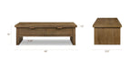 Table basse en bois de chêne Drift moderne pour salon
