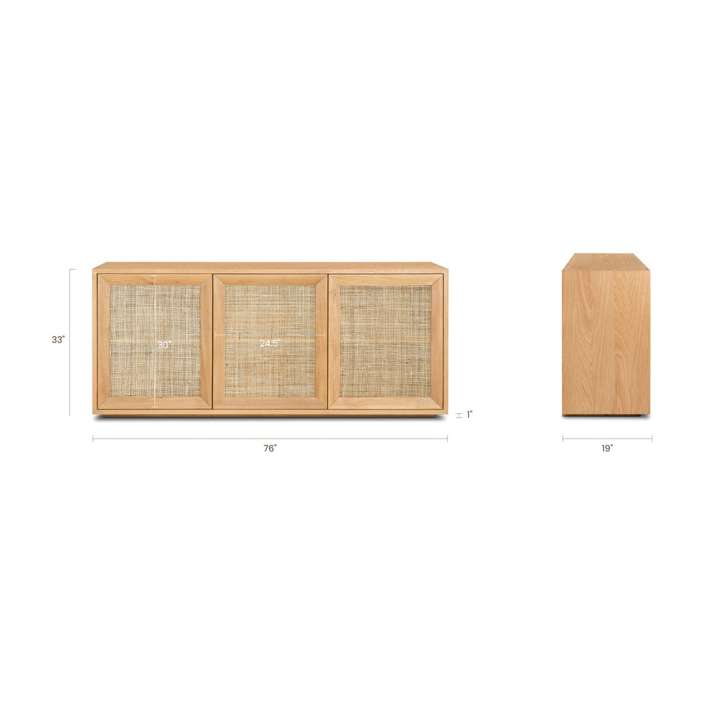 Modern Oak Oak Wood Sideboard for Dining Room or Entryway