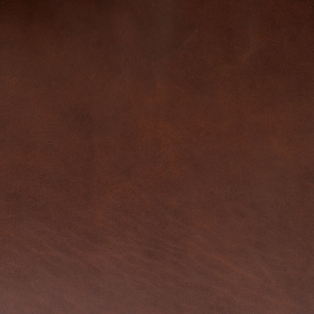 Modern Oscuro Brown Leather Lounge Chair with Solid Oak Frame