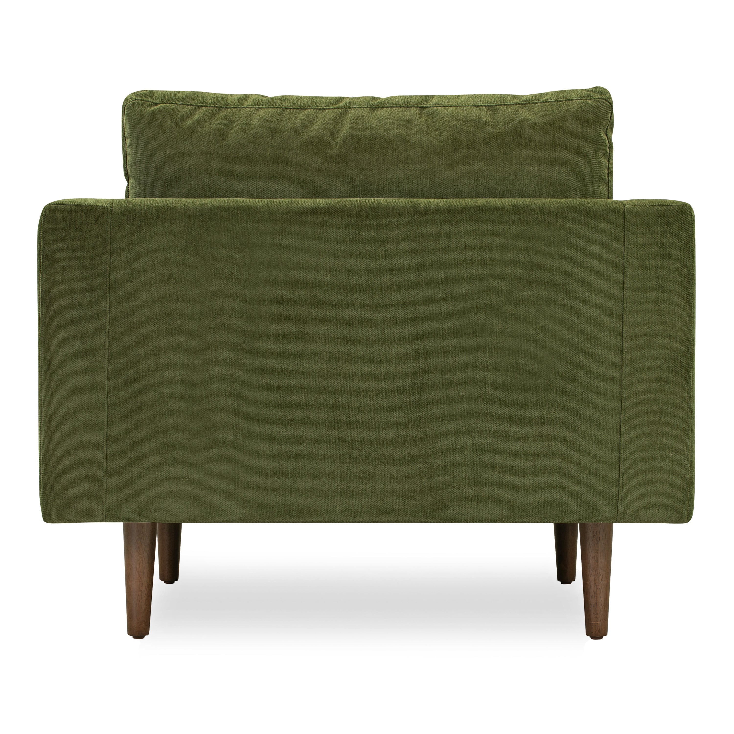 Modern Classic Distressed Green Velvet Lounge Chair with Kiln-Dried