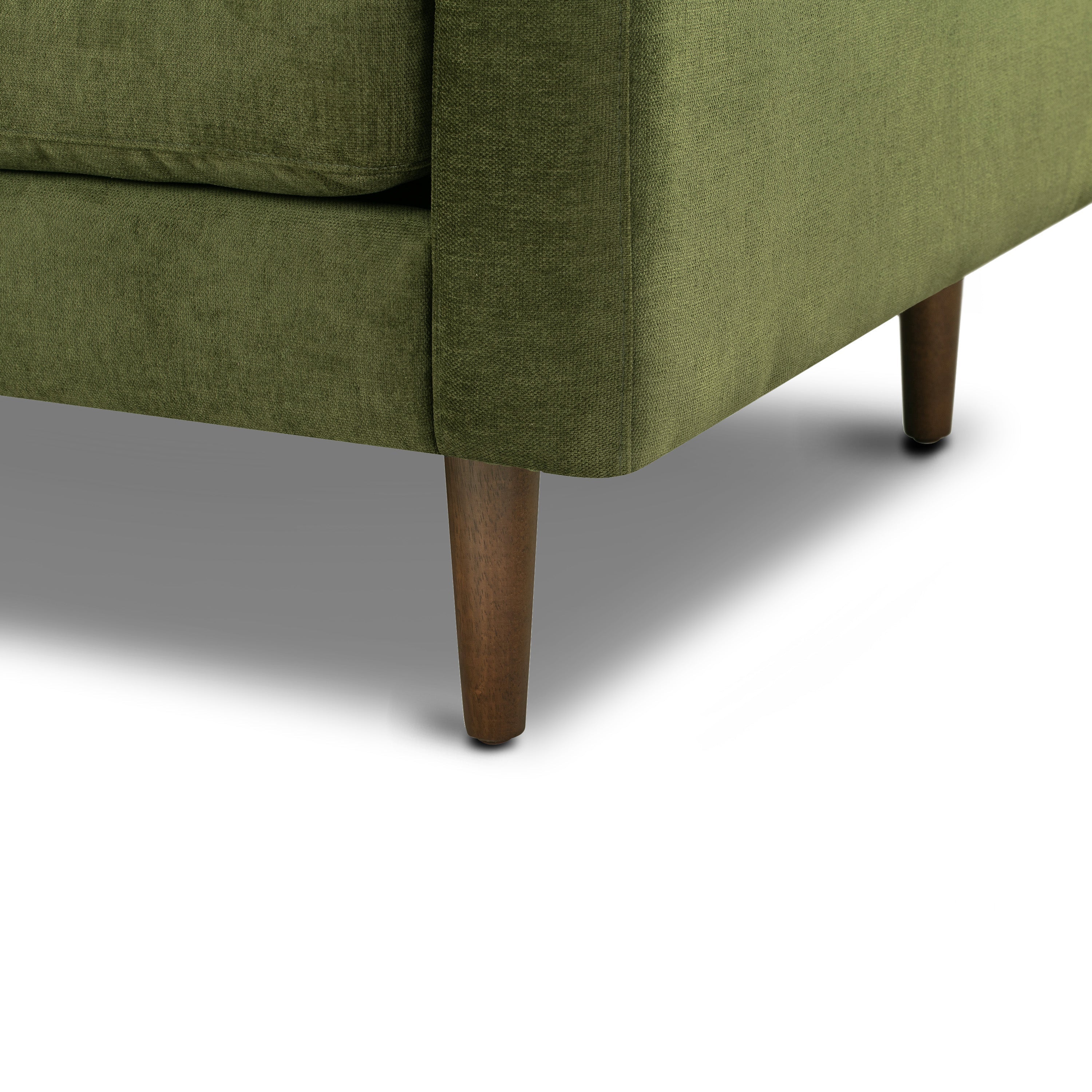 Modern Classic Distressed Green Velvet Lounge Chair with Kiln-Dried