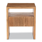 Table de chevet moderne Manuka avec cadre en bois séché au four pour chambre à coucher
