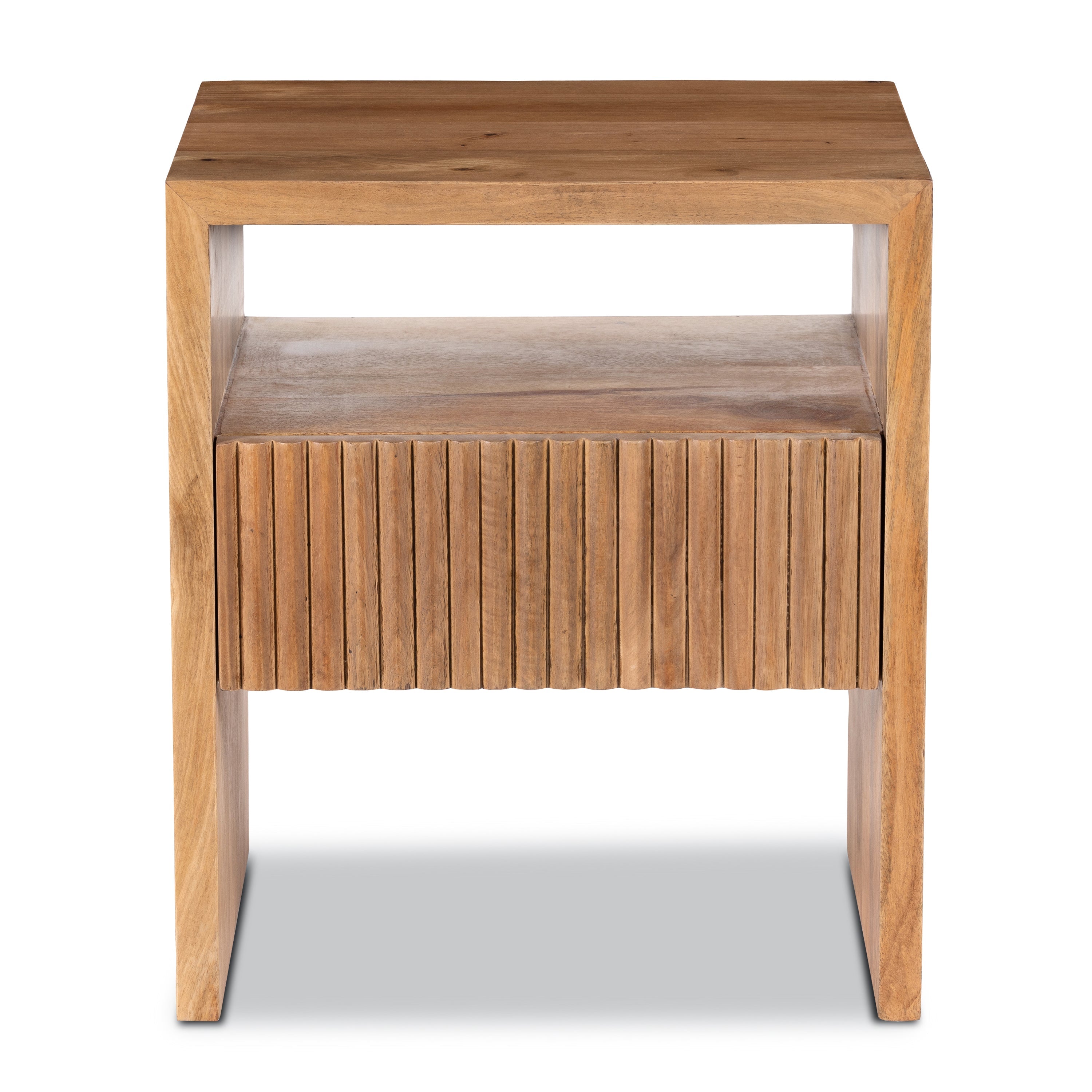 Modern Manuka Nightstand with Kiln-Dried Wood Frame for Bedroom