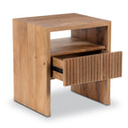 Table de chevet moderne Manuka avec cadre en bois séché au four pour chambre à coucher