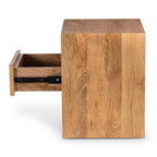 Table de chevet moderne Manuka avec cadre en bois séché au four pour chambre à coucher