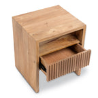 Table de chevet moderne Manuka avec cadre en bois séché au four pour chambre à coucher