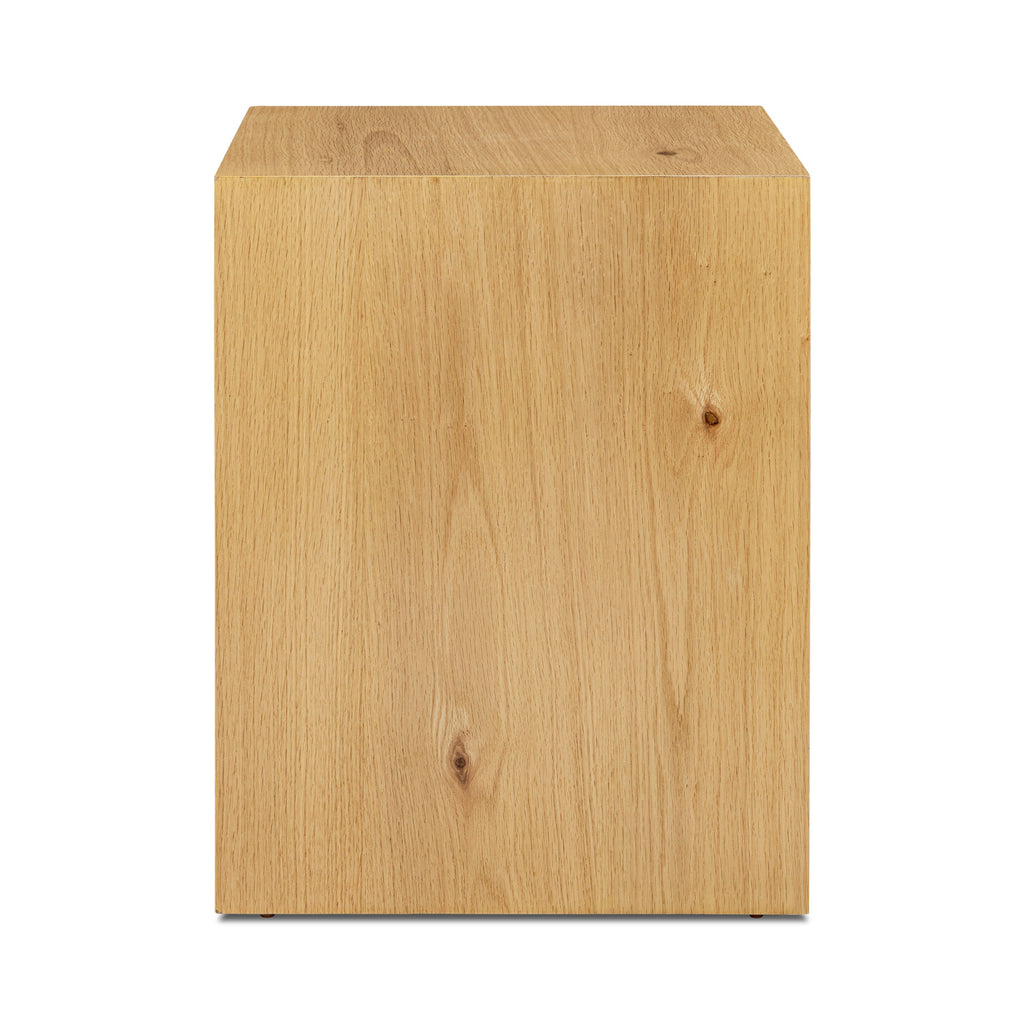 Modern Oak Oak Wood Nightstand with Solid Oak Frame for Bedroom