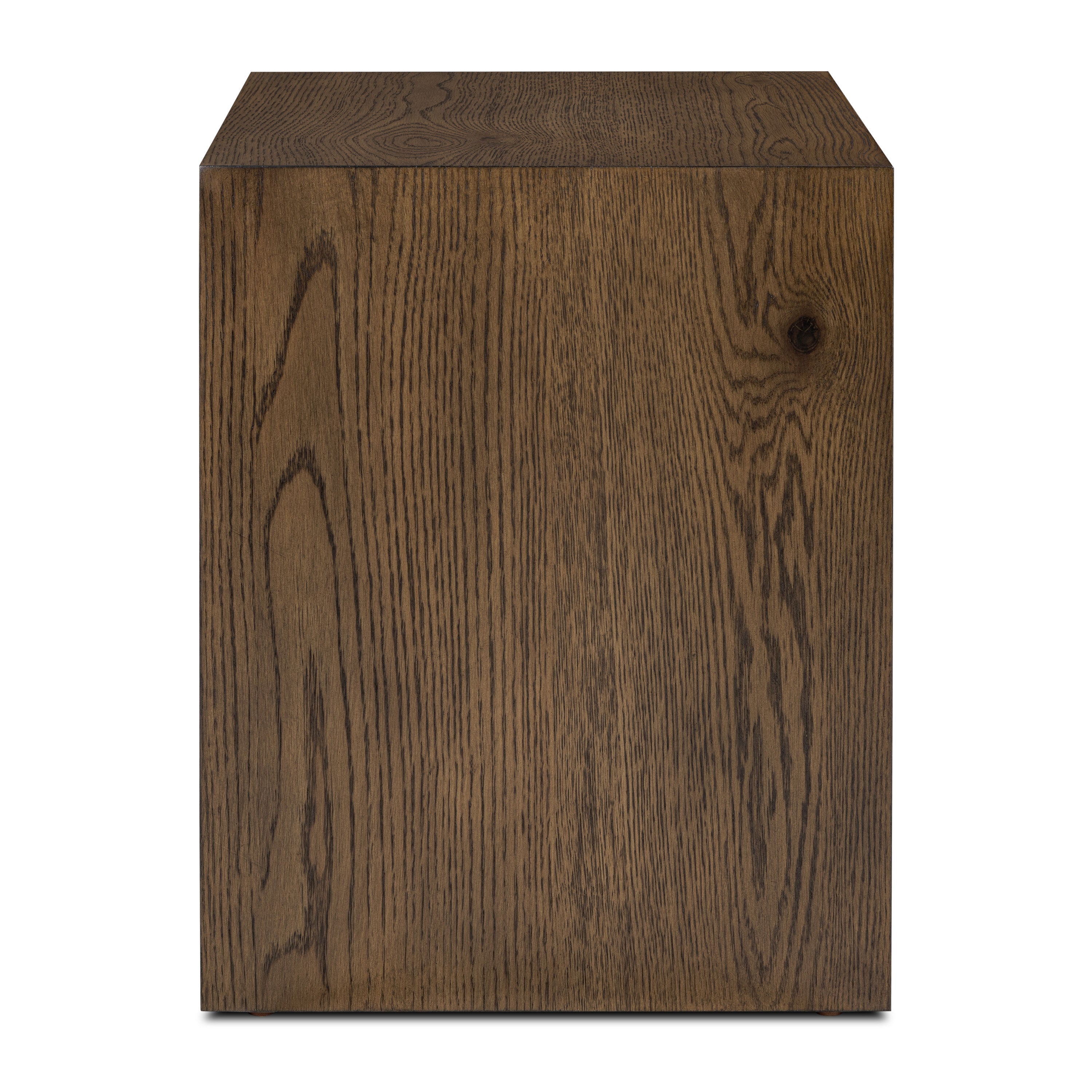 Modern Tundra Brown Nightstand with Solid Oak Frame for Bedroom