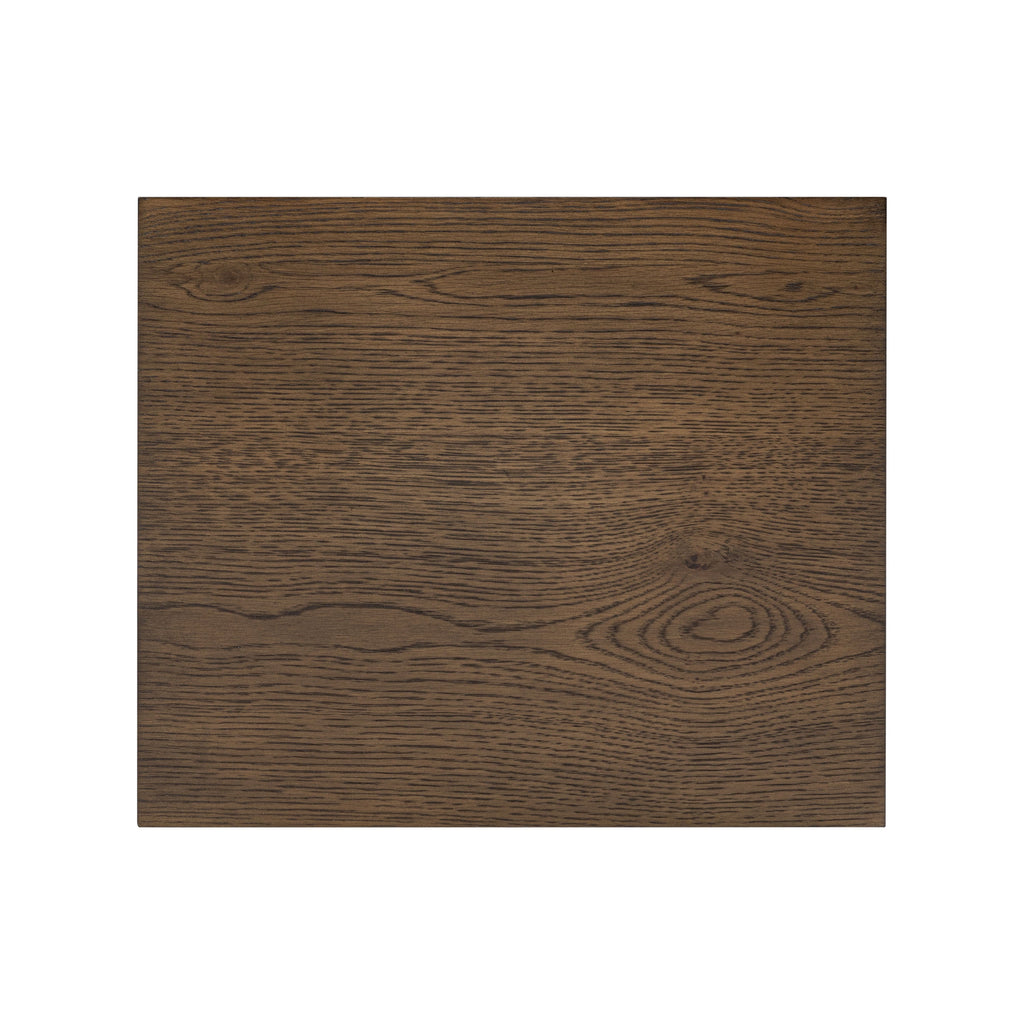 Modern Tundra Brown Nightstand with Solid Oak Frame for Bedroom