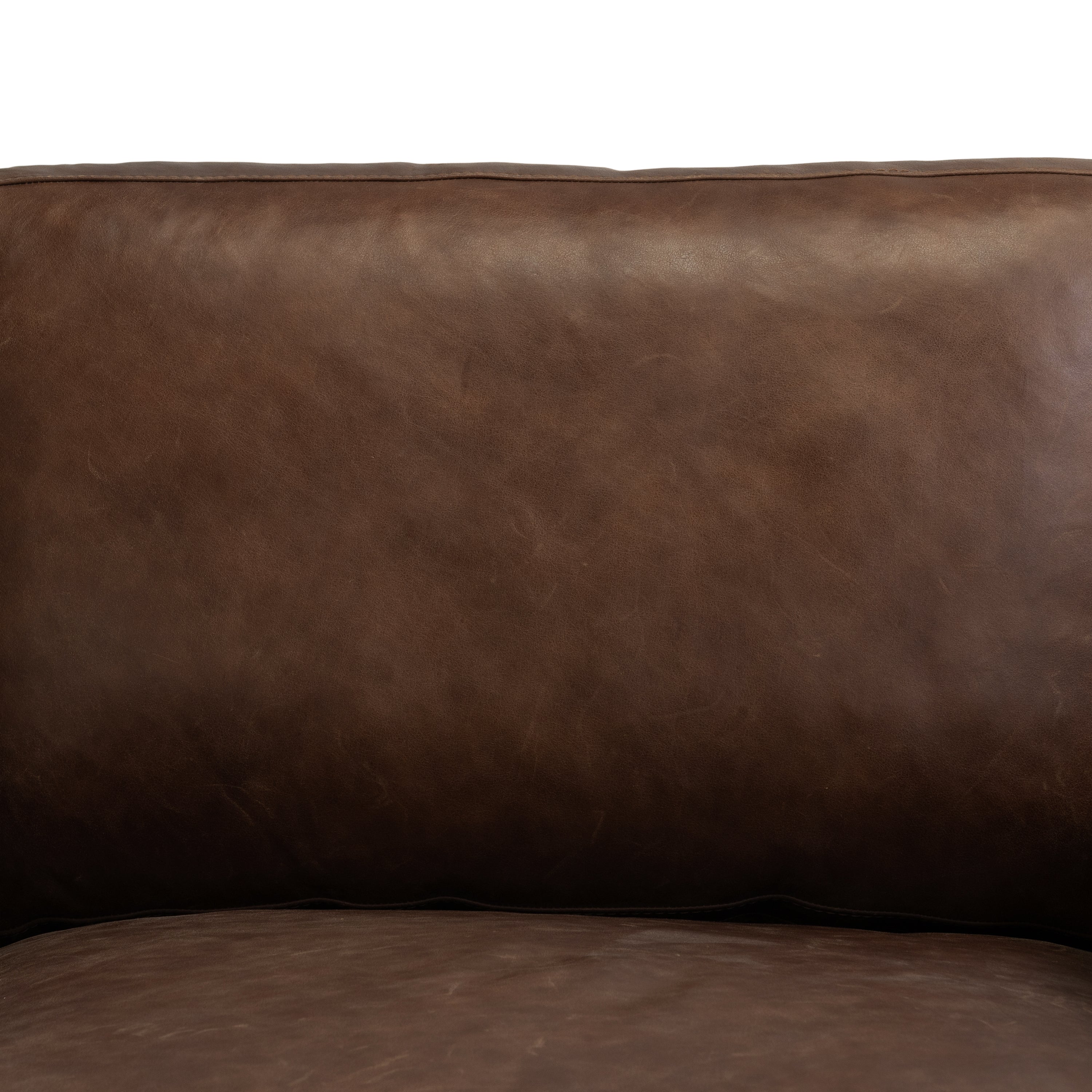 Modern Chocolate Brown Leather Lounge Chair with Kiln-Dried Wood Frame